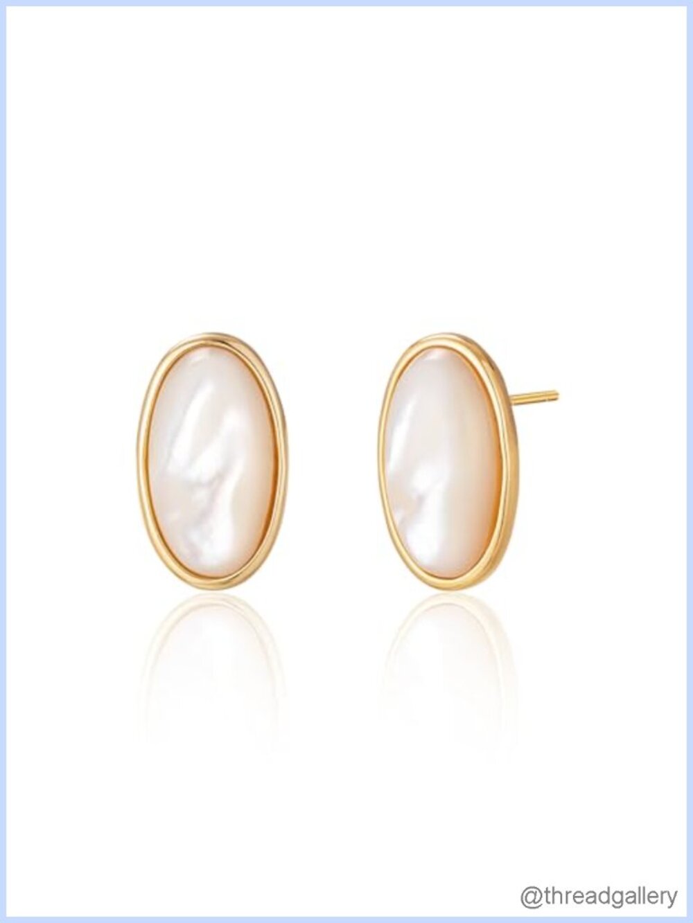 S925 Sterling Silver Mother of Pearl Stud Earrings Hypoallergenic Minimalist